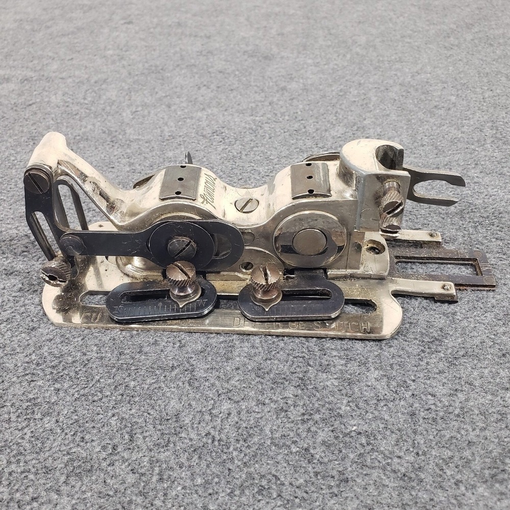 Famous‎ Buttonhole Worker Sewing Machine Attachment Model CC Vintage Heavy Duty